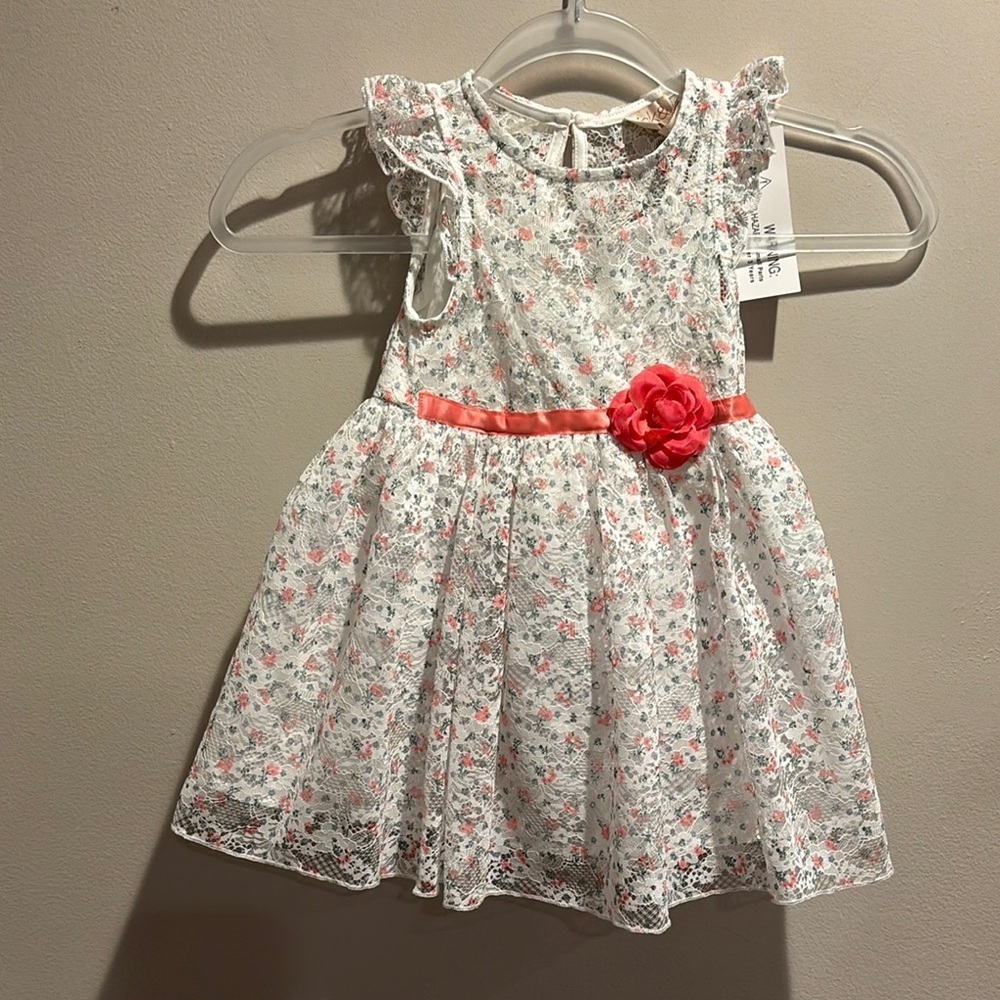 Red and White Sleeveless formal dress with Flutter Sleeves